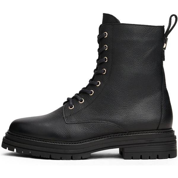 TOMMY HILFIGER Šnurovacie členkové čižmy čierna 65835185