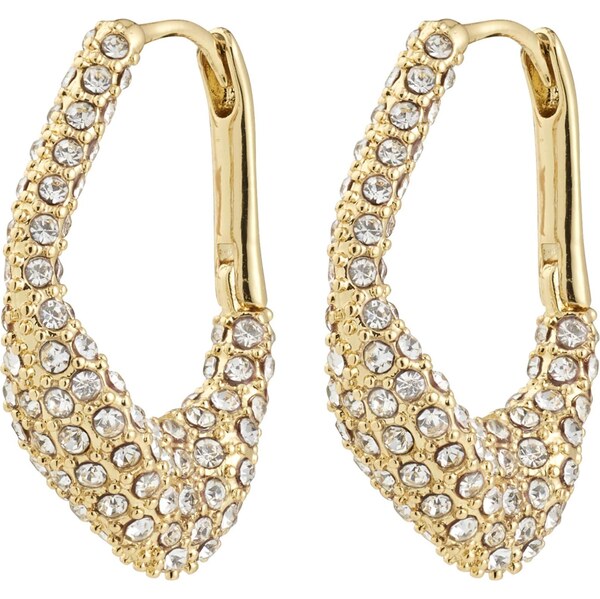 Pilgrim Náušnice Fenix zlatá / priehľadná 65835403