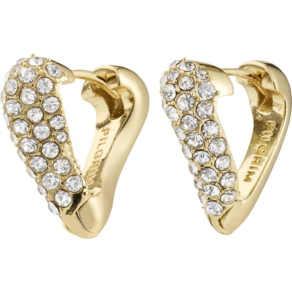 Pilgrim Náušnice Soul zlatá / priehľadná 65835423