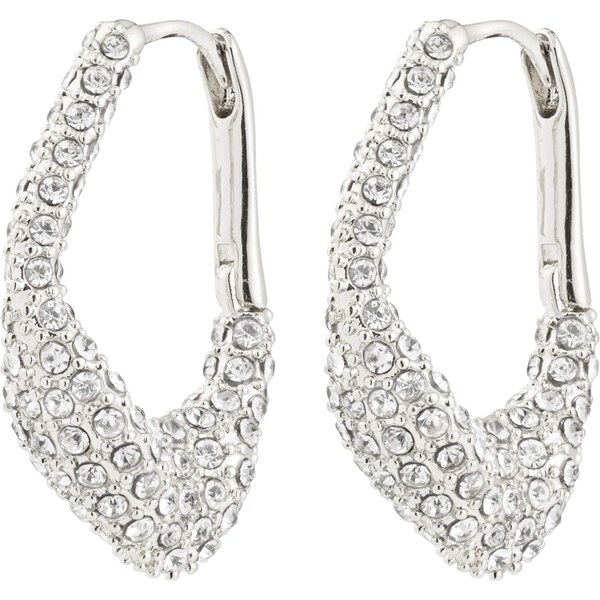 Pilgrim Náušnice Fenix strieborná / priehľadná 65835413