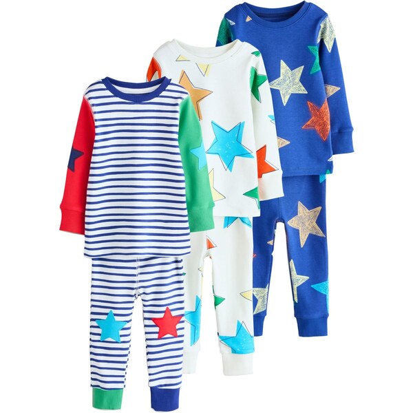 Next Pyžamo námornícka modrá / svetlozelená / jasne červená / biela 65893327