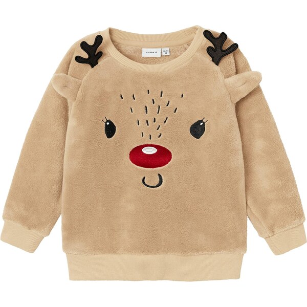 NAME IT Sveter NMNRkolo mokka / kamenná / červená / čierna 65836035