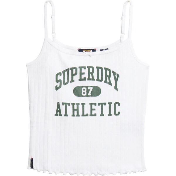 Superdry Top zelená / biela ako vlna 65873550