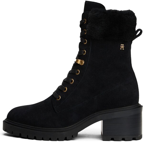 TOMMY HILFIGER Šnurovacie členkové čižmy čierna 65836045