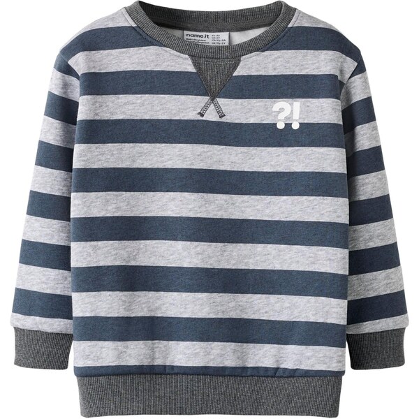 NAME IT Mikina NMMOVILLO tmavomodrá / sivá melírovaná 65836099