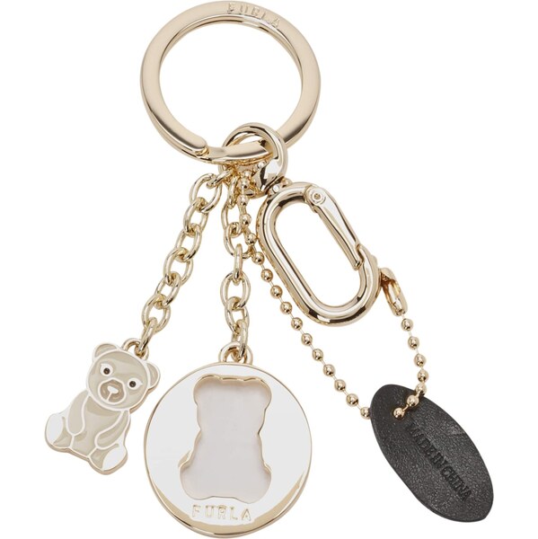FURLA Prívesky na kľúče BEAR zlatá / čierna / biela 65836114