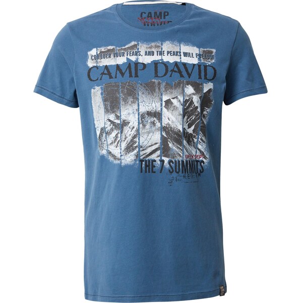 CAMP DAVID Tričko zafírová / čierna / biela 65836181