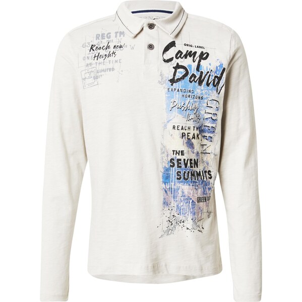 CAMP DAVID Tričko azúrová / sivobéžová / čierna 65836231