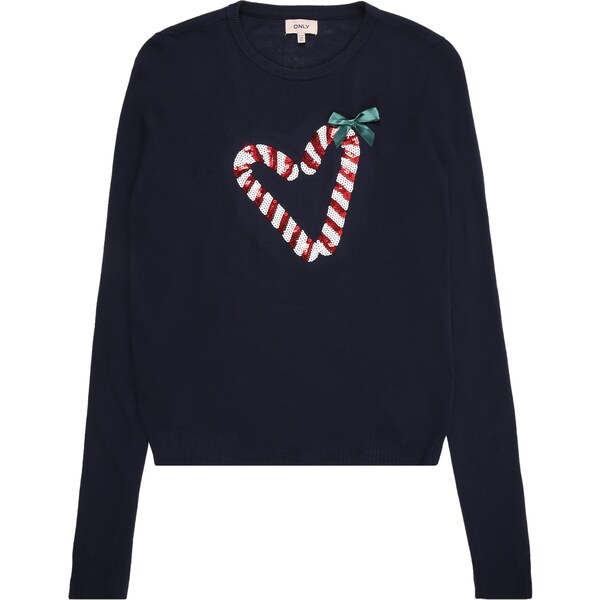 ONLY GIRLS Sveter KOGXmas zelená / červená / čierna / biela 65836246