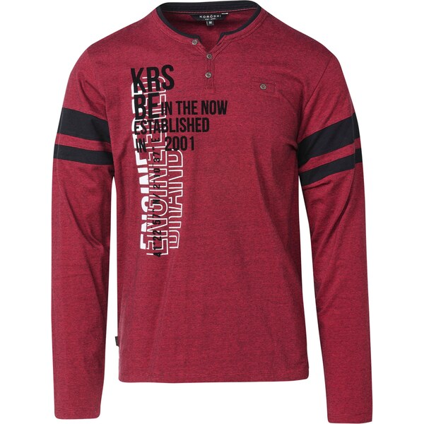 KOROSHI Tričko červená / čierna / biela 65889663