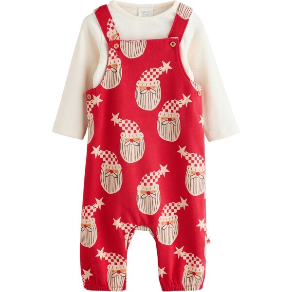 Next Set béžová / červená / biela ako vlna 65889919