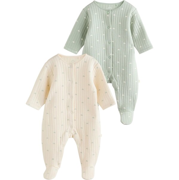 Next Pyžamo slonová kosť / pastelovo zelená 65893074