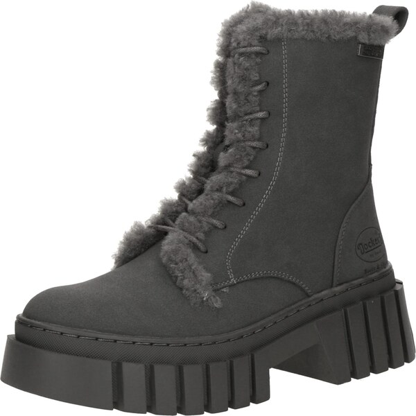 Dockers by Gerli Šnurovacie členkové čižmy tmavosivá 65906824