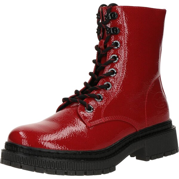 Dockers by Gerli Šnurovacie členkové čižmy krvavo červená 65906823