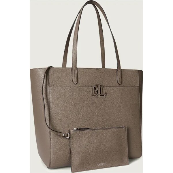 LAUREN RALPH LAUREN Kožená shopper kabelka + príručná taštička Cameryn 65827826