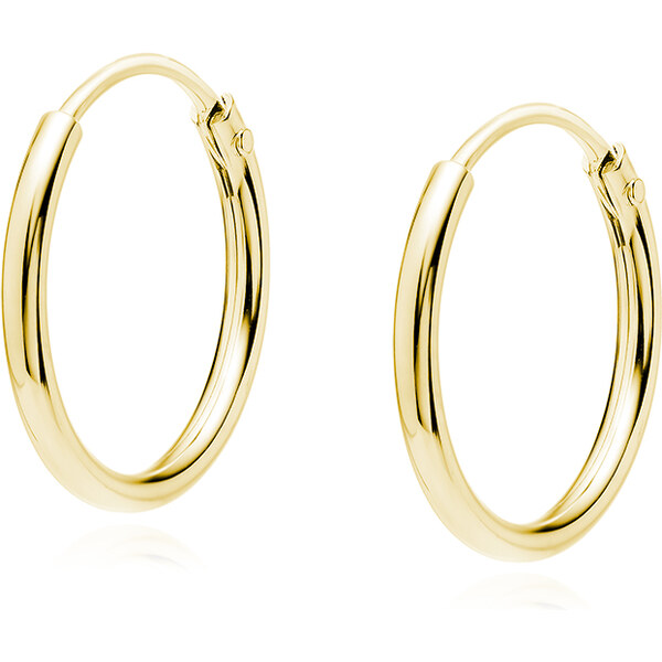 Olivie Strieborné 14mm KRÚŽKY GOLD 7310 37920761