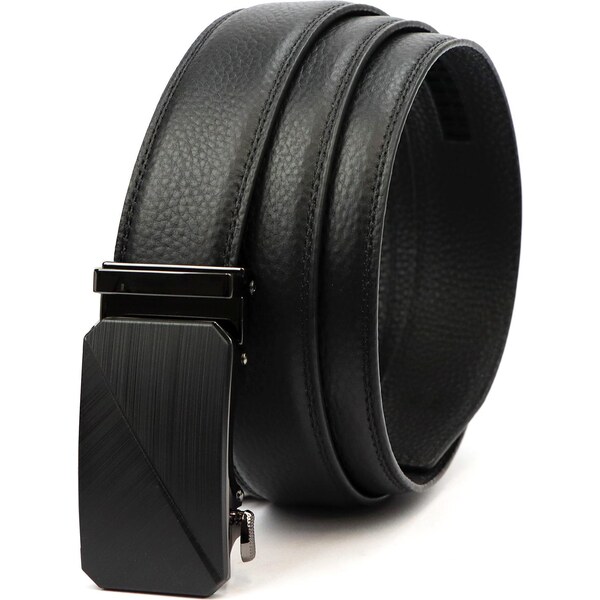 Kožený opasok Nordee – čierny, automatická pracka, jemná štruktúra 65846201