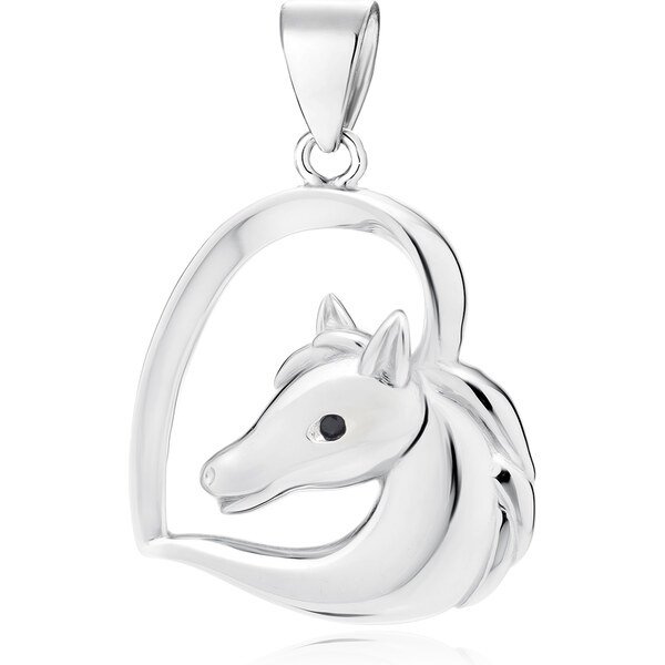 Olivie Strieborný prívesok KÔŇ V SRDCI 4652 21224212