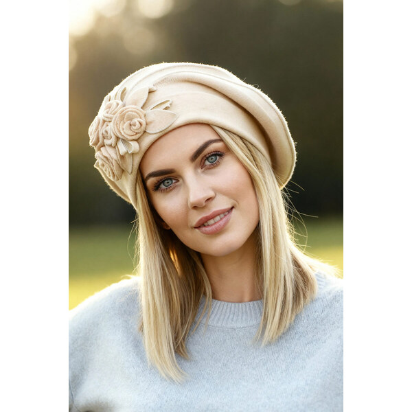 Glara Dámsky baret zo 100% vlny 58255374