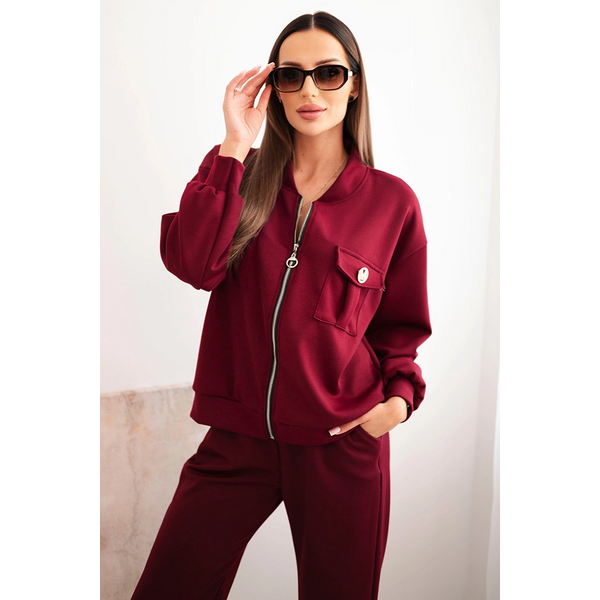 Kesi Komplet dámsky z viskózy s rozopínacou mikinou a nohavicami 65857974