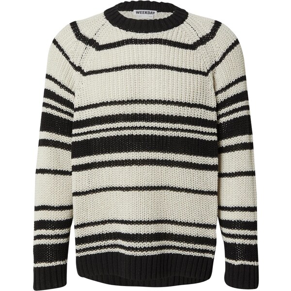 WEEKDAY Sveter nebielená / čierna 66238887