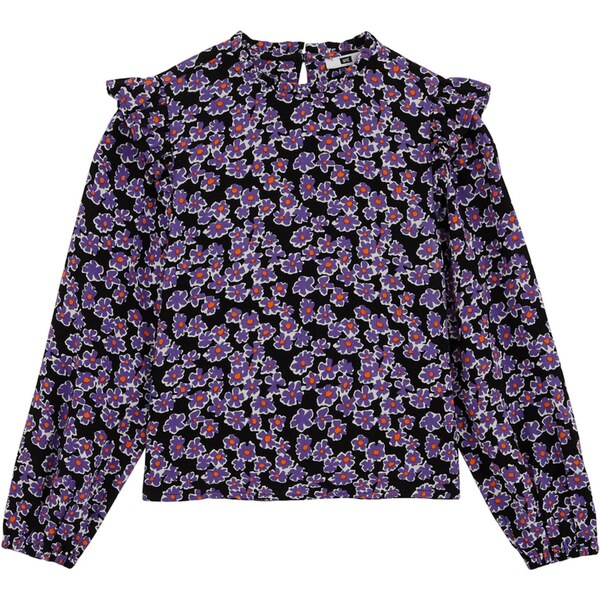 WE Fashion Blúzka fialová / oranžová / čierna / biela 65887099