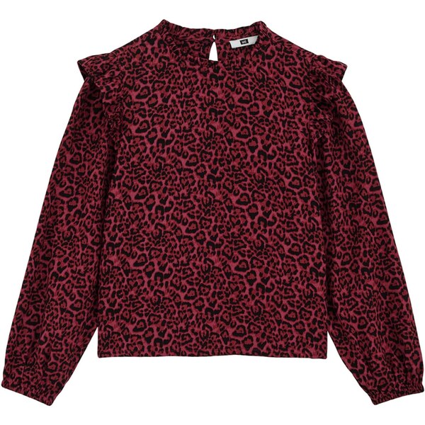 WE Fashion Blúzka červená / tmavočervená / čierna 65887101