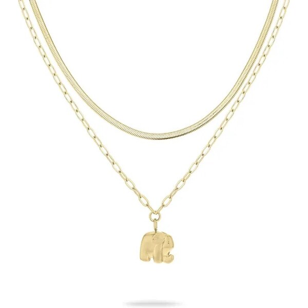 Tamaris Elegantný set pozlátených náhrdelníkov Slon Little Elephant TJ 66590449