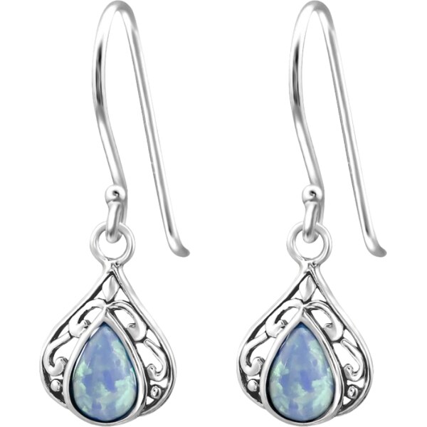 MAJYA Strieborné náušnice INNES svetlé modré 11898 66011982