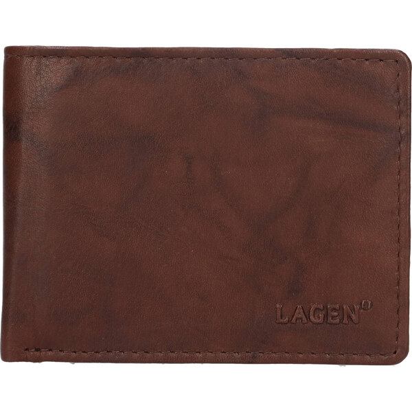 Pánska kožená peňaženka Lagen Samel - tmavo hnedá 66061898