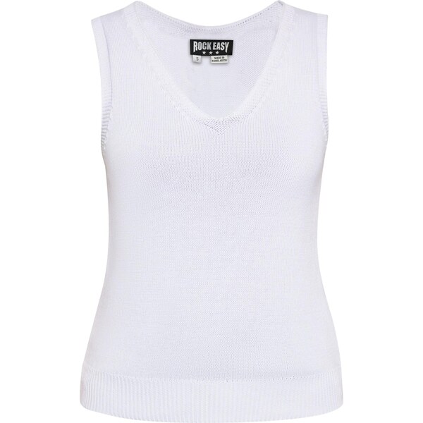 ROCKEASY Vyšívaný top biela 65871226