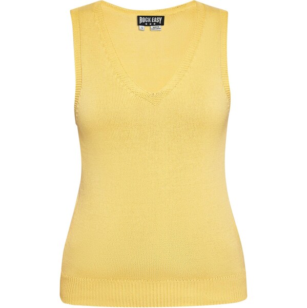 ROCKEASY Vyšívaný top žltá 65871227