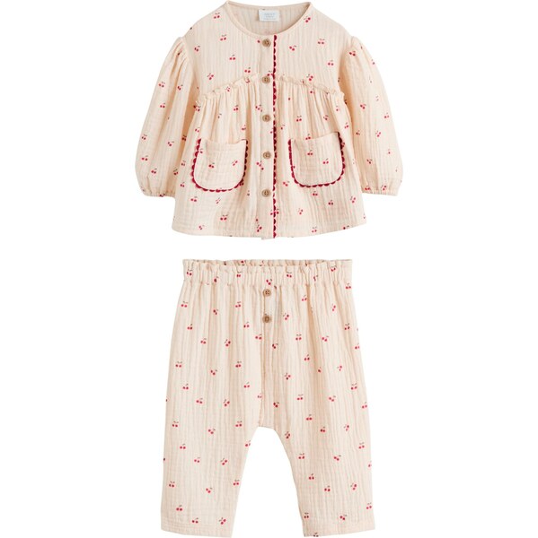 Next Set piesková / brokátová / jasne červená 65887880