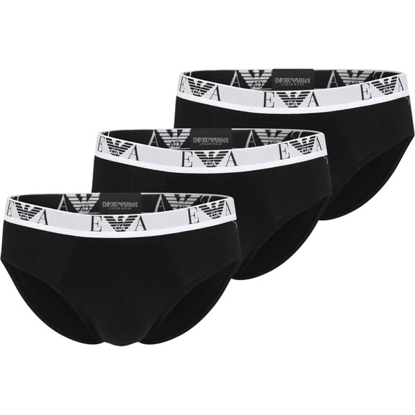 Emporio Armani Nohavičky sivá / čierna / biela 65906032