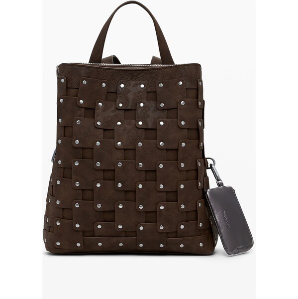 DESIGUAL Hnedý módny batoh s nitmi 65863210