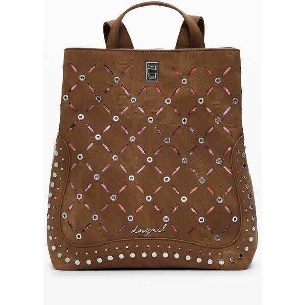 DESIGUAL Hnedý fashion batoh s ozdobnými cvokmi 65863311