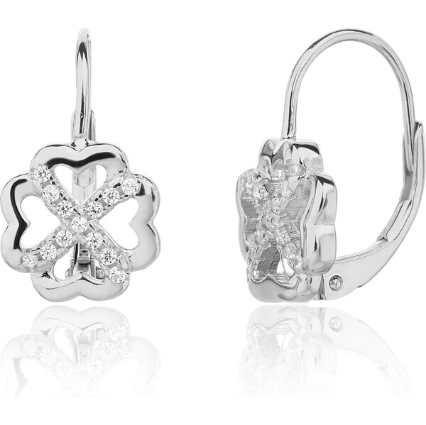 JVD Strieborné náušnice Štvorlístok pre šťastie SVLE3392XJ6BI00 66583730