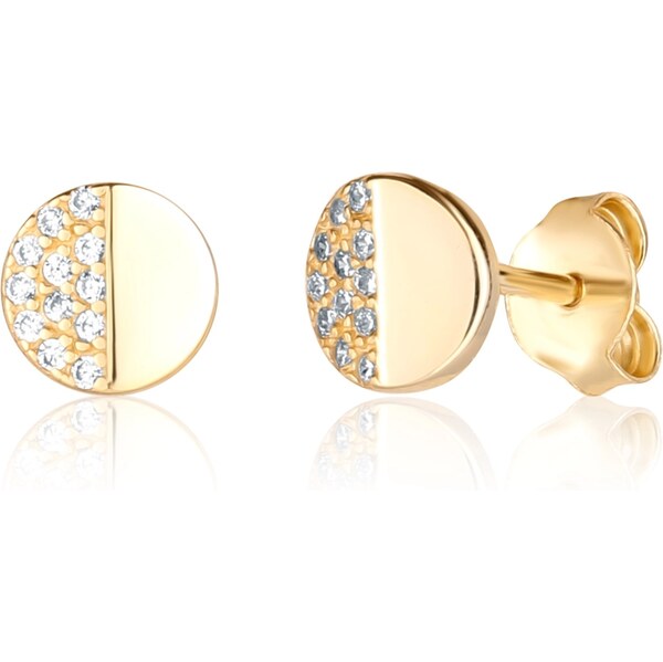 JVD Elegantné pozlátené náušnice kôstky SVLE1171XH2GOPS 66580121