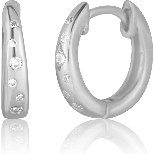 JVD Slušivé strieborné kruhy so zirkónmi SVLE3022XF6BI00 66584758