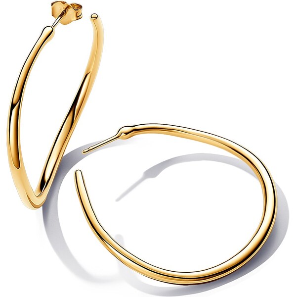 Pandora Pozlátené kruhové náušnice Essence Shine 263299C00 66579633