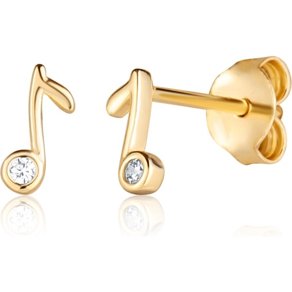 JVD Slušivé dievčenské náušnice Nota so zirkónmi SVLE1825XH2GO00 66590785