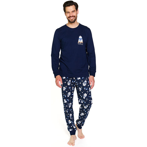 DN Nightwear Pánske pyžamo Papa Bear tmavomodré 66045848
