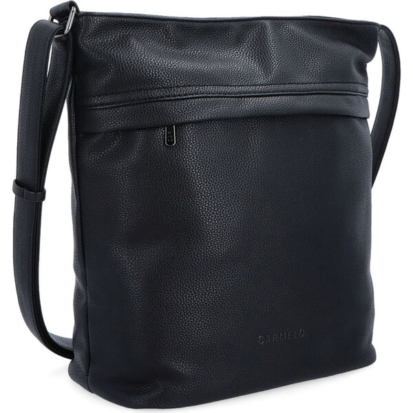 Kabelka zo syntetickej kože crossbody Carmelo čierna 4322 C 57568558