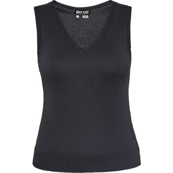 ROCKEASY Vyšívaný top čierna 65871224