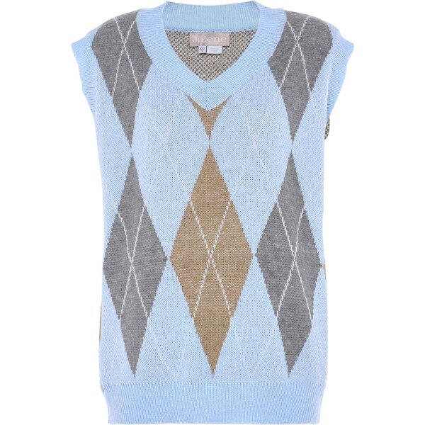 Jalene Sveter svetlomodrá / hnedá / tmavosivá 65869190