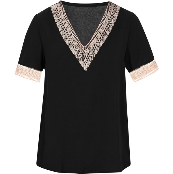 faina Top svetlobéžová / čierna 66142108