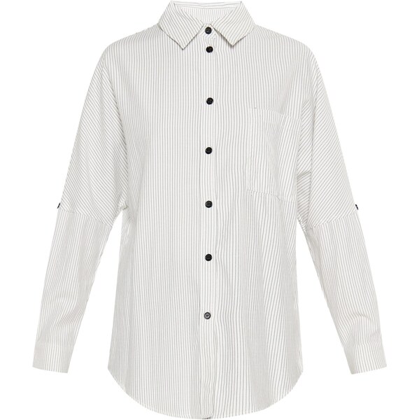 SANIKA Blúzka Classik Look tmavosivá / biela ako vlna 65876734