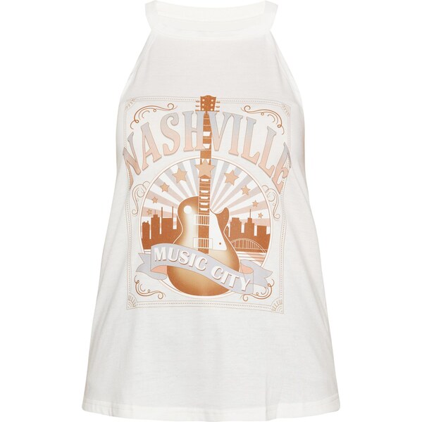 SANIKA Top piesková / svetlosivá / biela 65880730