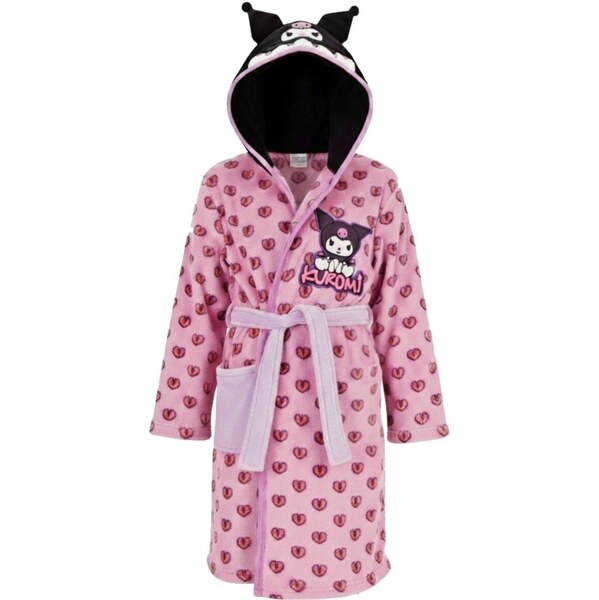 United Essentials Dievčenský flísový župan Kuromi s kapucňou 65887986