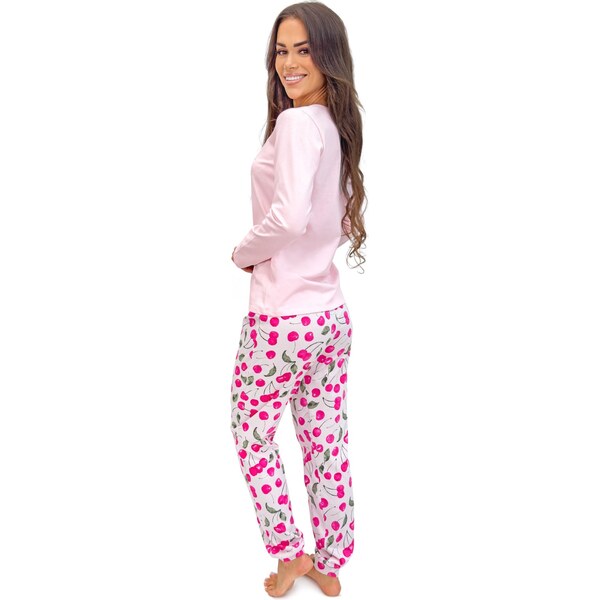 Donna dámske dlhé pyžamo Cherry - bavlna 65897341